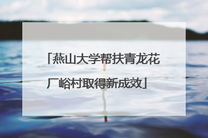 燕山大学帮扶青龙花厂峪村取得新成效